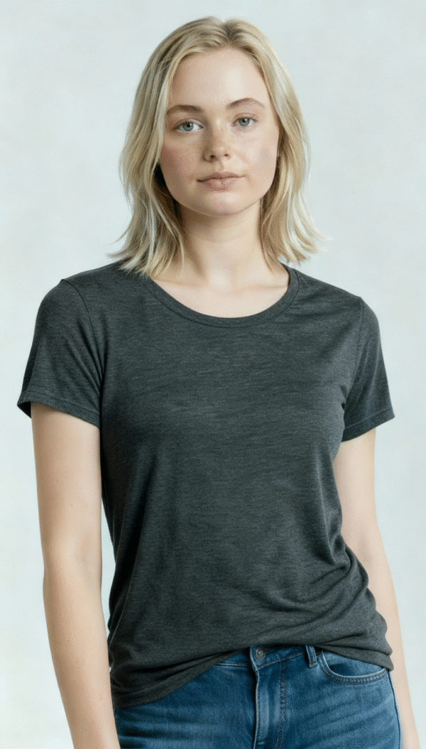 Remera Basica Modal Mujer Elastizada Manga Corta Covac