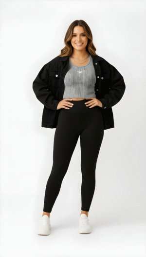 Calza Chupin Lycra Mujer Tiro Alto