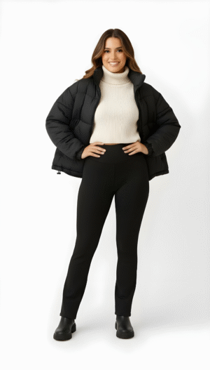 Calza Termica Lycra Frizada Recto Tiro Alto