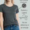 Remera Basica Modal Mujer Elastizada Manga Corta Covac