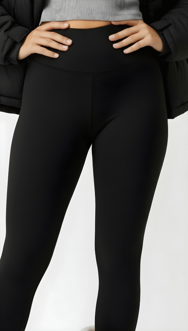 Calza Termica Lycra Frizada Chupin Tiro Alto